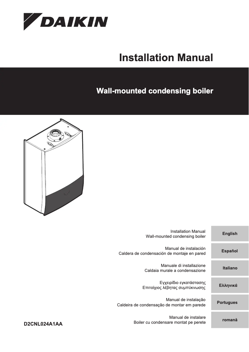 Página 1 del manual Guía de instalación Daikin D2CNL024A1AA