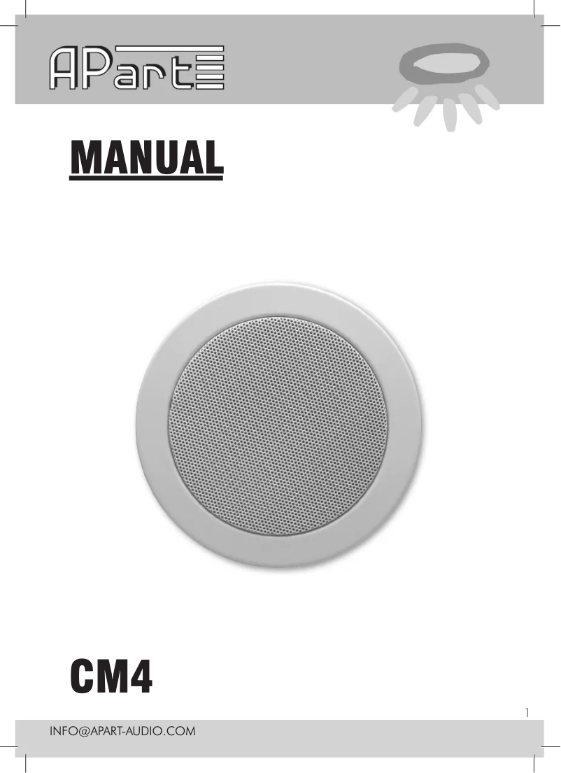 Imagen de la primera página del manual del dispositivo CM4