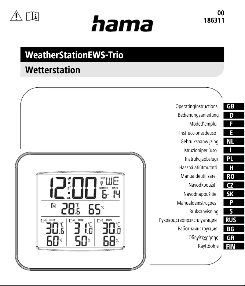 Imagen de la primera página del manual del dispositivo EWS-Trio
