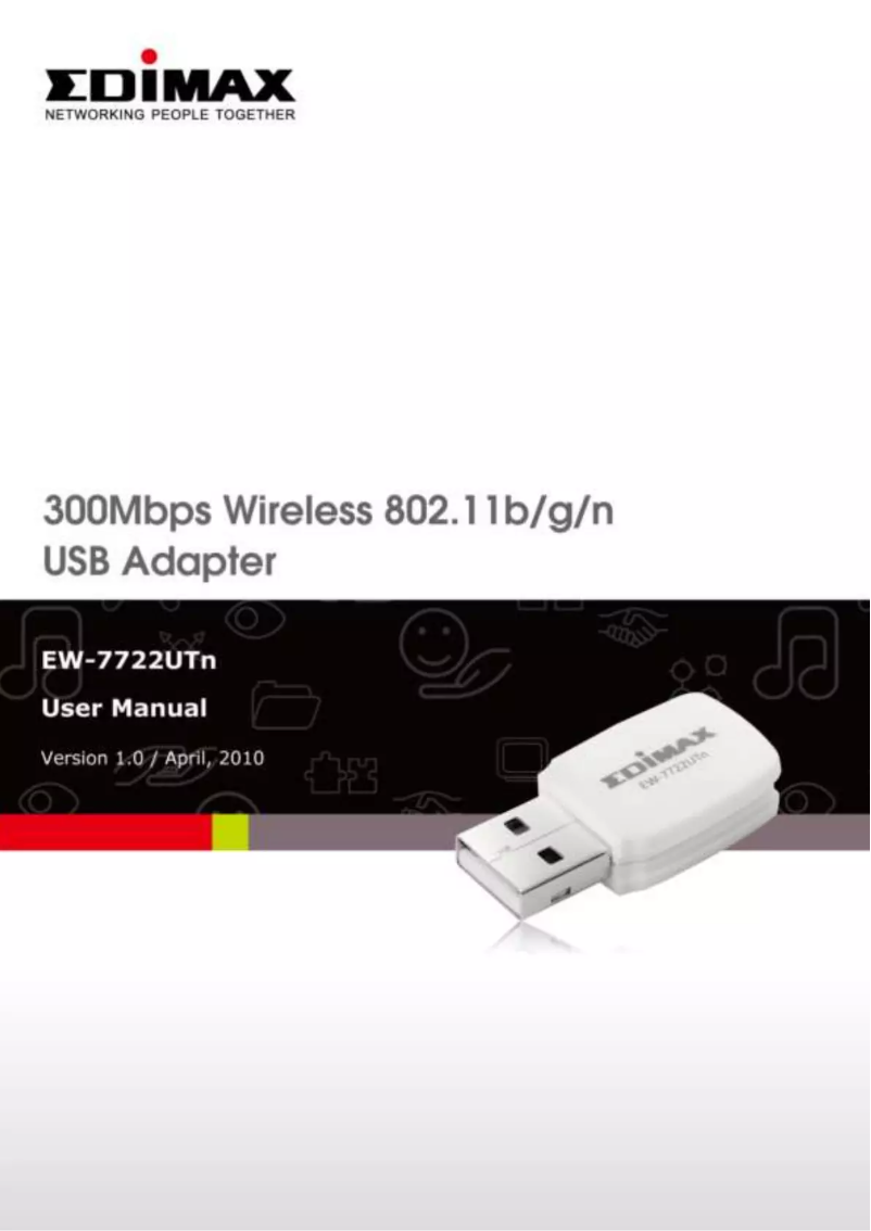 Imagen de la primera página del manual del dispositivo EW-722UTn