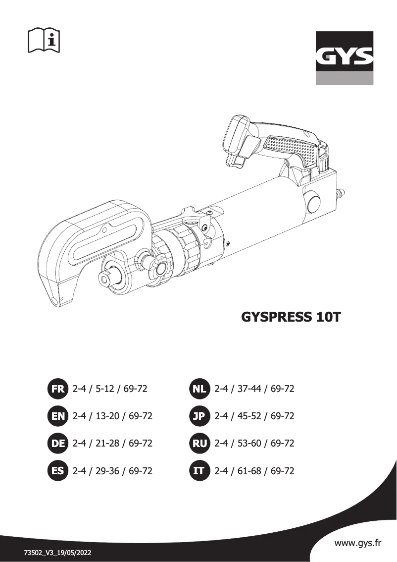 Página nº 1 - Manual de usuario GYS Gyspress 10T