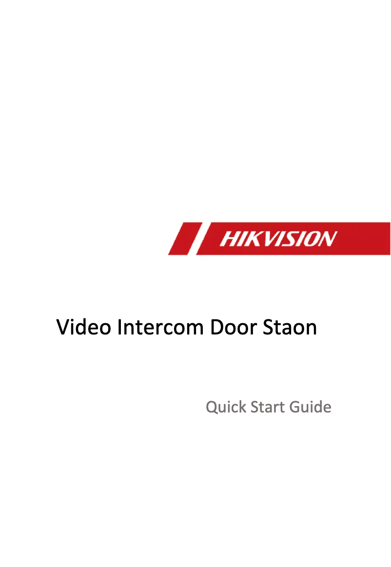 Página nº 1 - Manual de usuario Hikvision DS-KD3002-VM