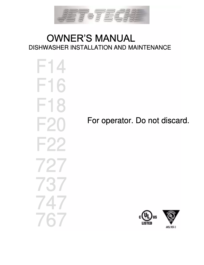 Página nº 1 - Manual de usuario Jet-Tech F-16DP