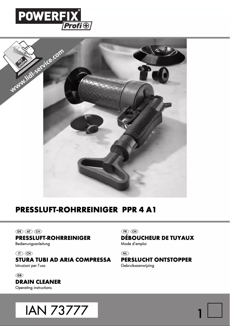 Imagen de la primera página del manual del dispositivo PPR 4 A1