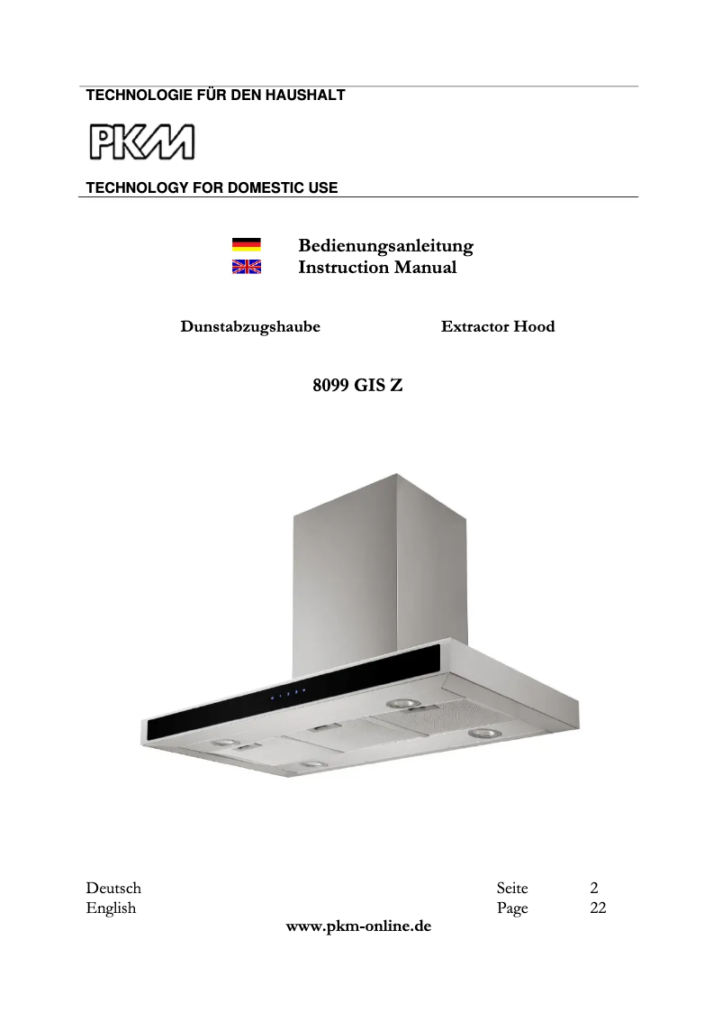 Página 1 del manual Manual de usuario PKM 8099GIS Z