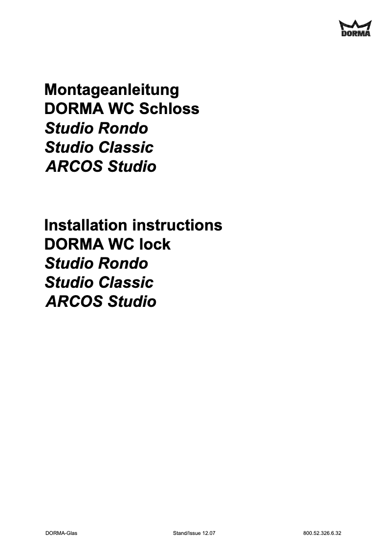 Imagen de la primera página del manual del dispositivo Studio Rondo