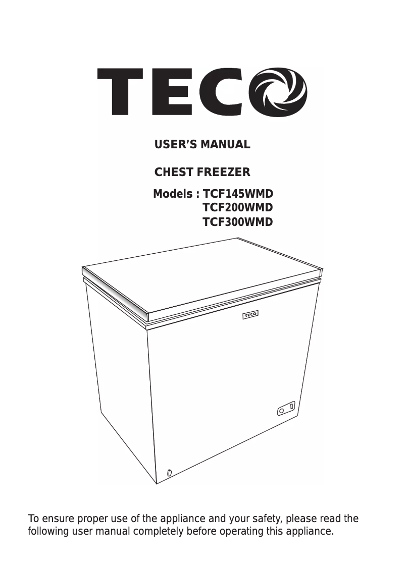 Imagen de la primera página del manual del dispositivo TCF145WMD