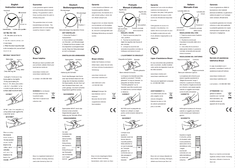Página 1 del manual Manual de usuario Braun BN0031L