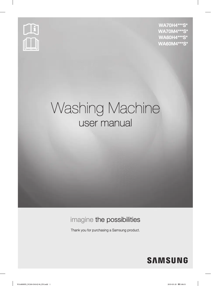 Imagen de la primera página del manual del dispositivo WA70M4200SW