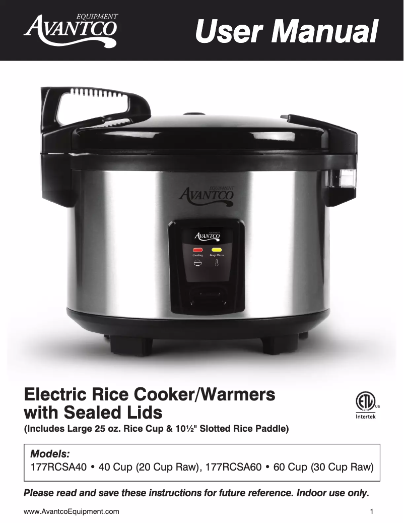 Imagen de la primera página del manual del dispositivo RCSA40