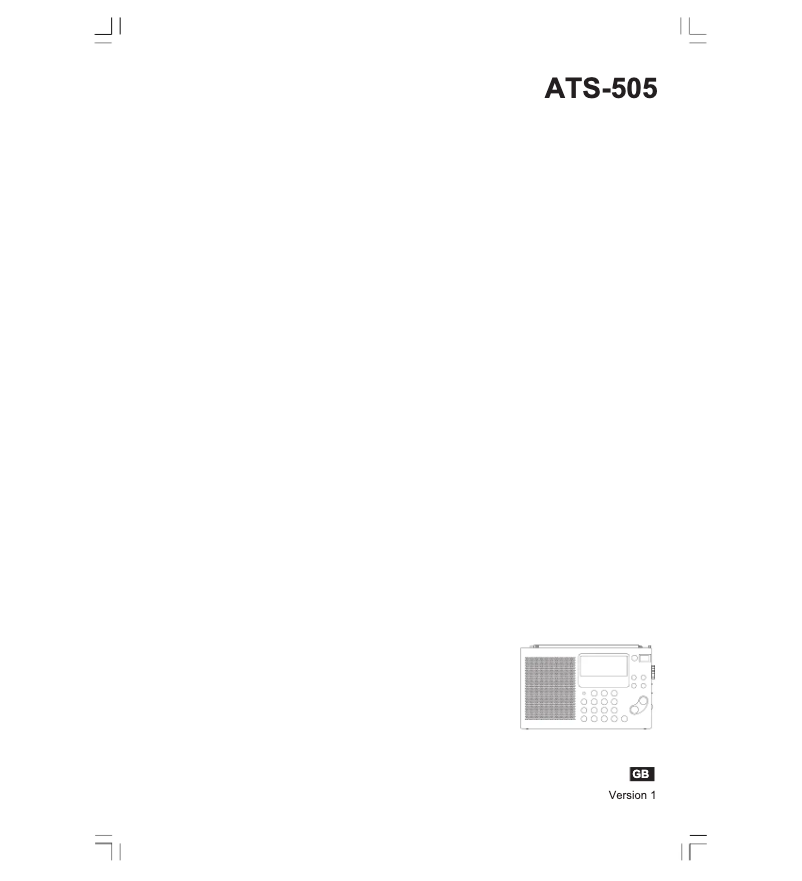 Imagen de la primera página del manual del dispositivo ATS-505