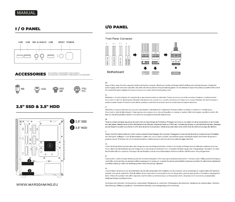 Página 1 del manual Manual de usuario Mars Gaming MC-TOR