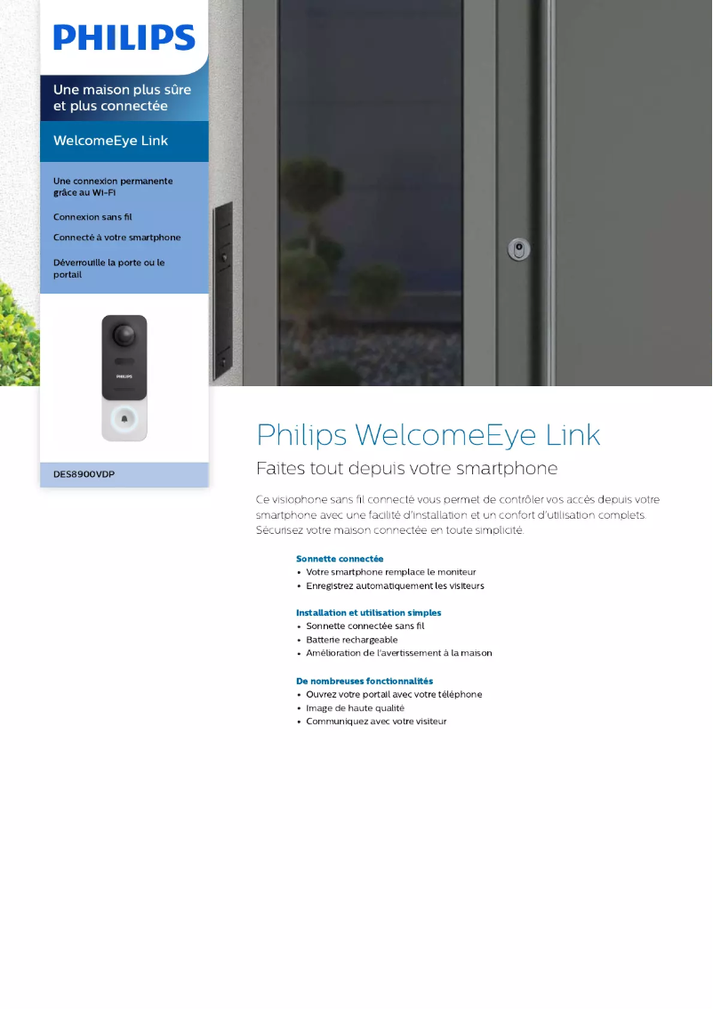 Imagen de la primera página del manual del dispositivo WelcomeEye Link
