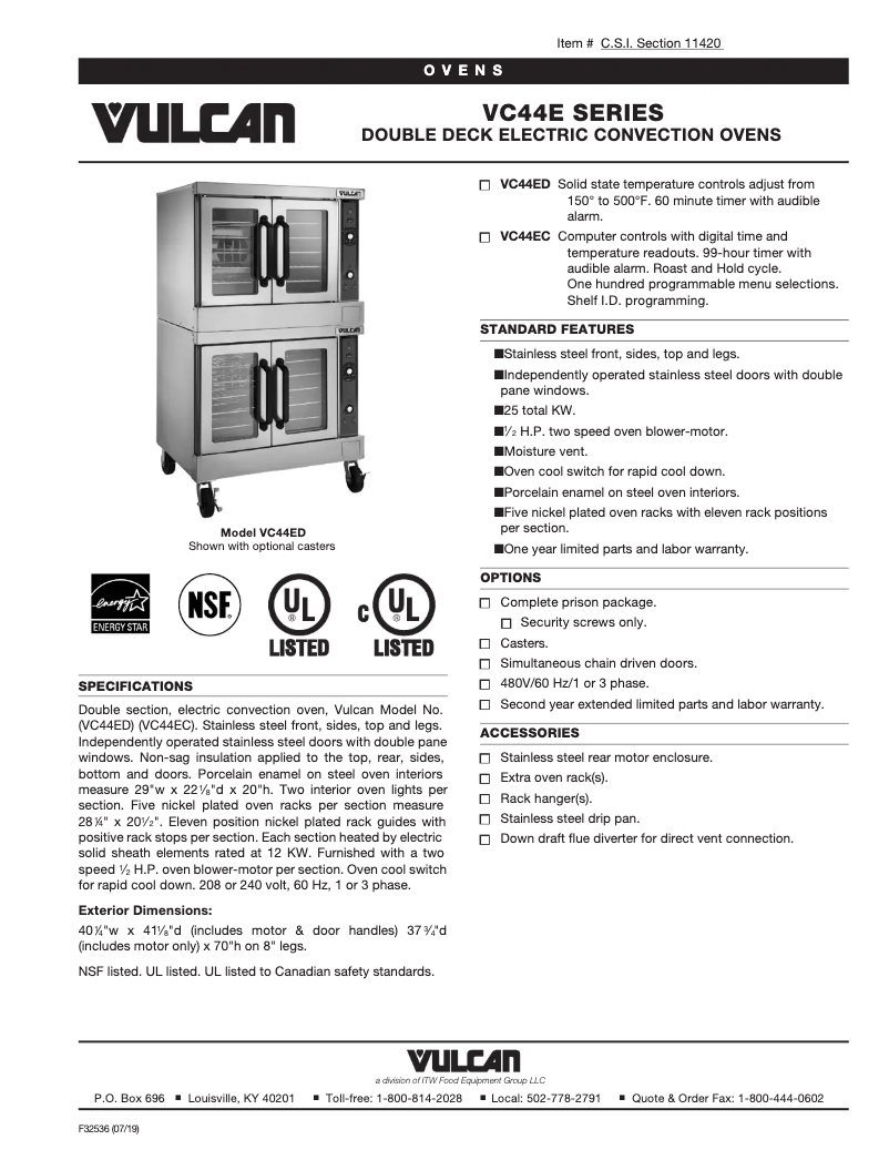 Imagen de la primera página del manual del dispositivo VC44ED