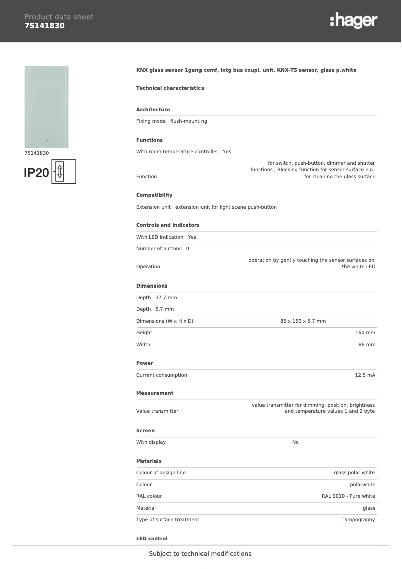 Imagen de la primera página del manual del dispositivo 75141830