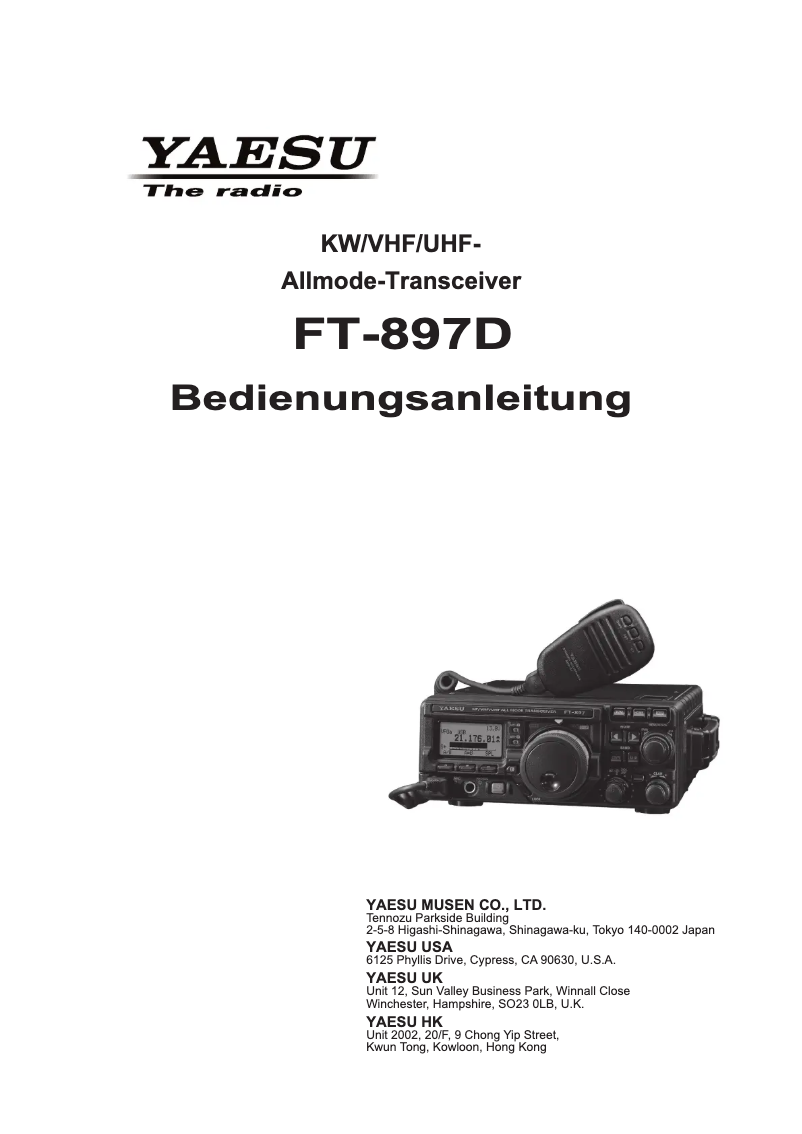 Página nº 1 - Manual de usuario Yaesu FT-897D