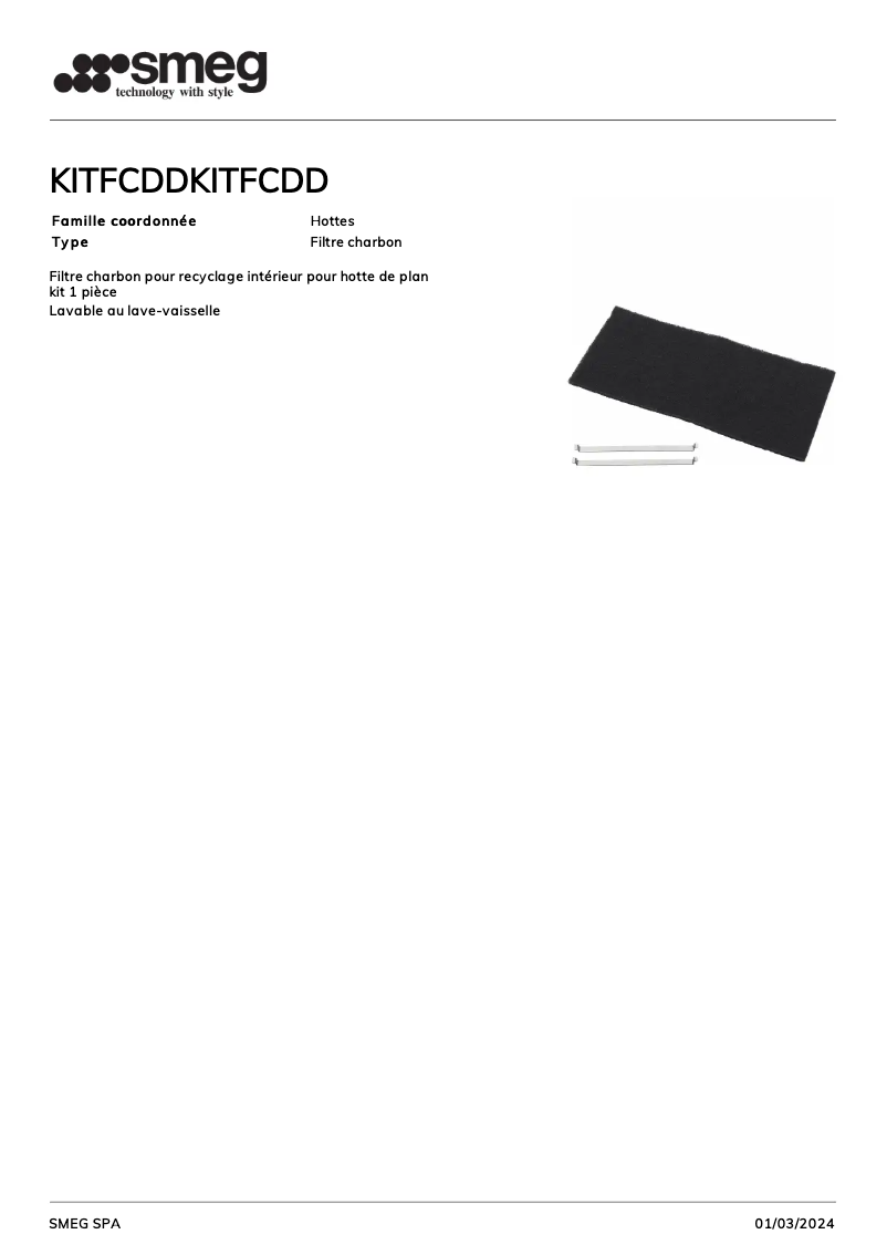 Página nº 1 - Manual de usuario Smeg KITFCDD