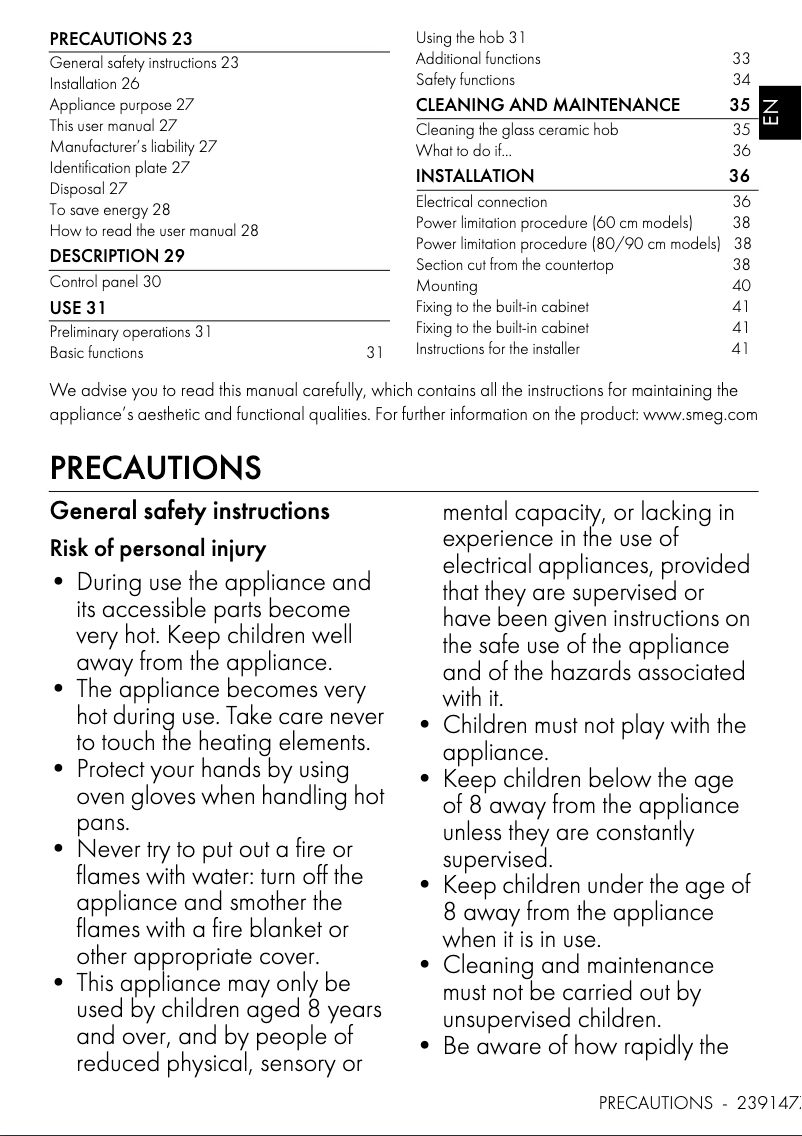 Imagen de la primera página del manual del dispositivo SE464TB