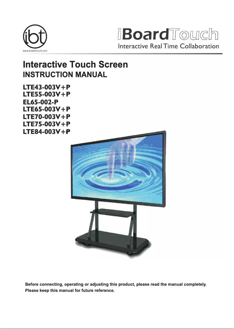 Página 1 del manual Manual de usuario iBoardTouch i65 V