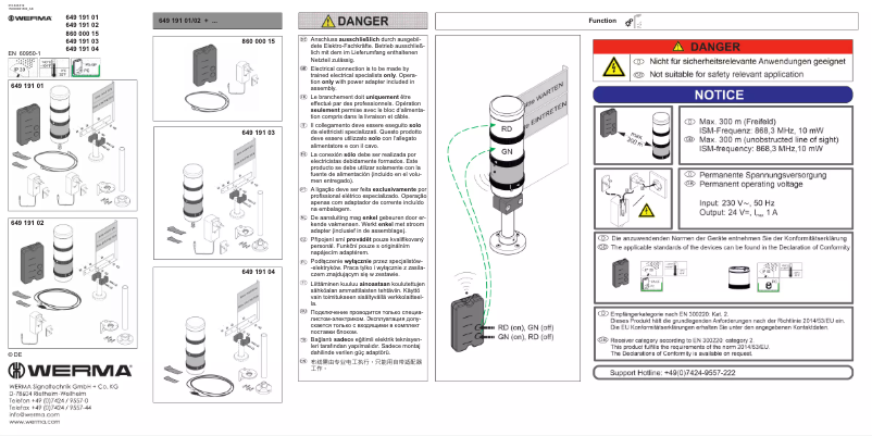 Imagen de la primera página del manual del dispositivo 64919102