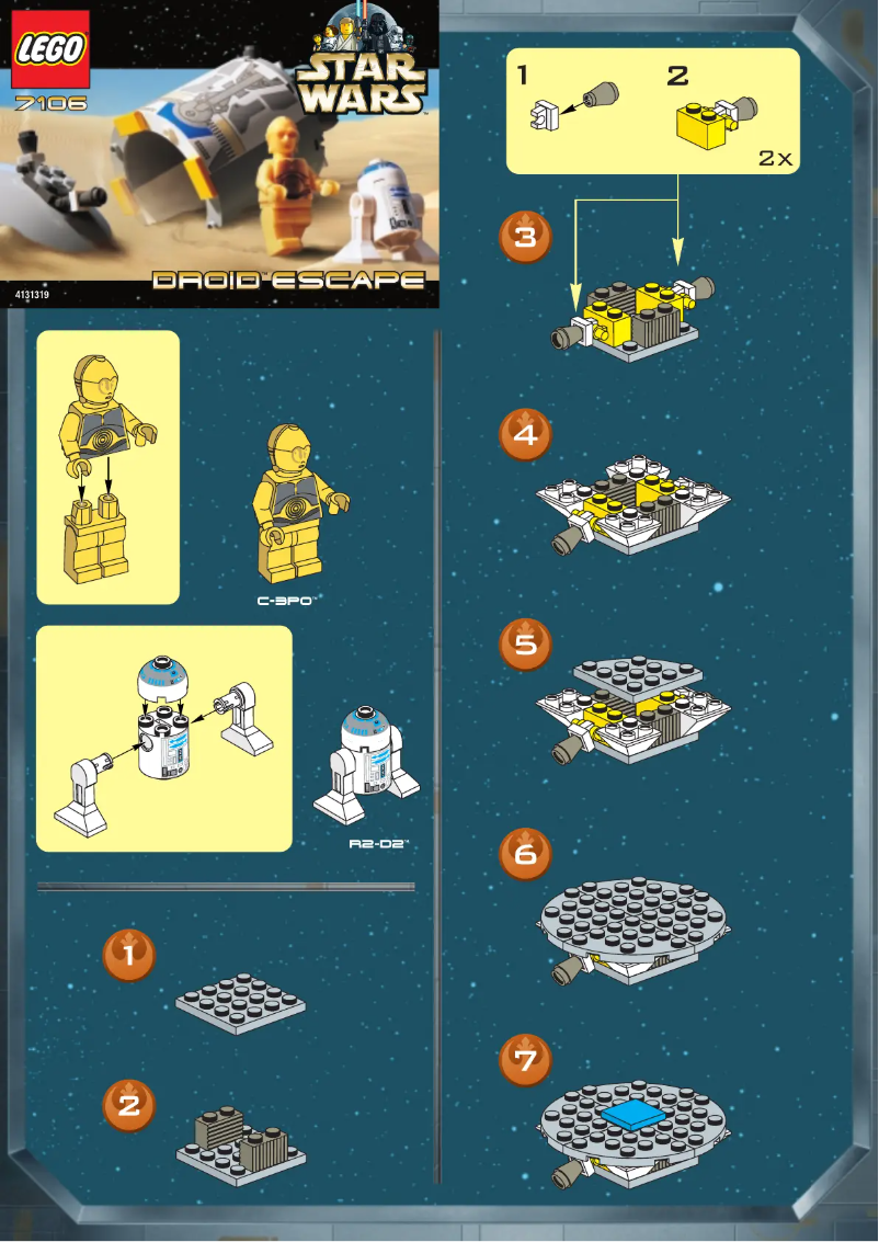 Imagen de la primera página del manual del dispositivo Star Wars 7106