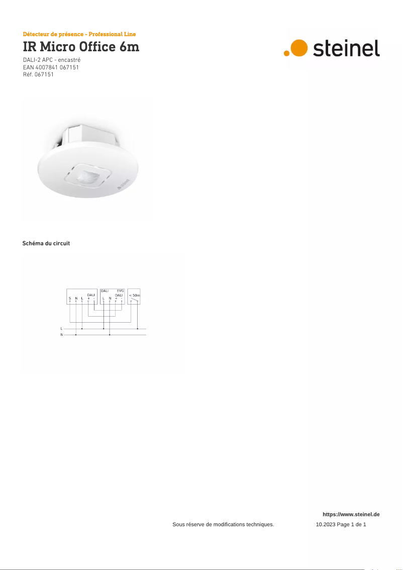 Imagen de la primera página del manual del dispositivo IR Micro Office DALI-2