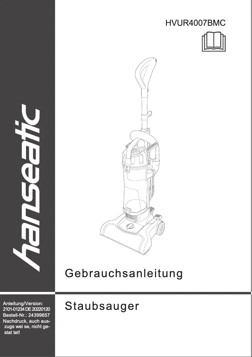 Imagen de la primera página del manual del dispositivo HVUR4007BMC