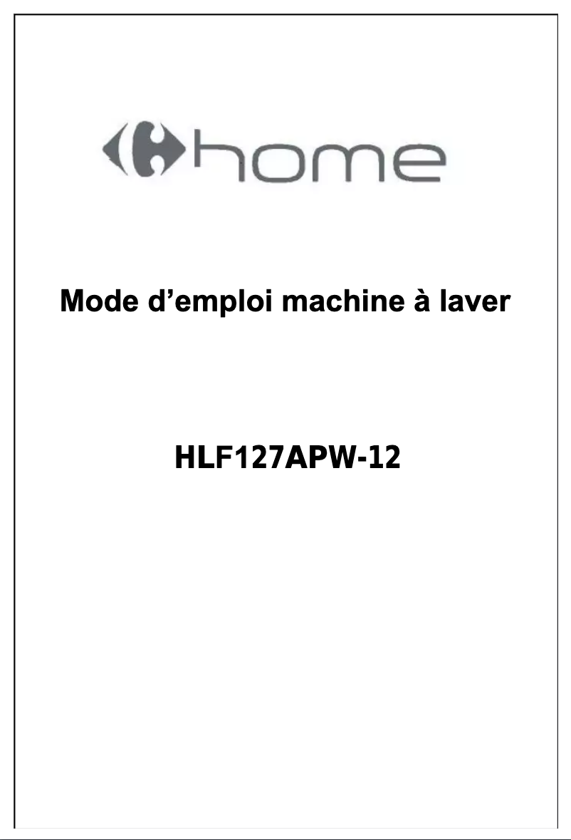 Página 1 del manual Manual de usuario Carrefour Home HLF127APW-12
