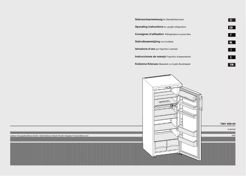Página 1 del manual Manual de usuario Liebherr K2620