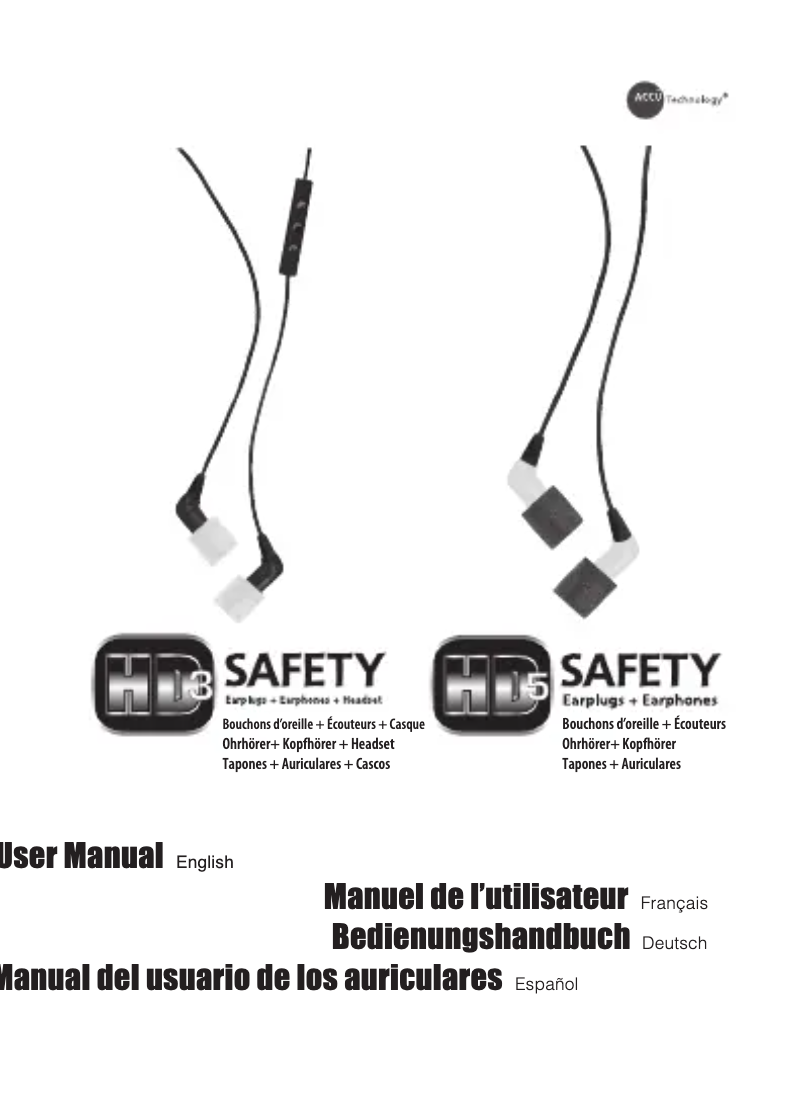 Imagen de la primera página del manual del dispositivo HD Safety HD-3