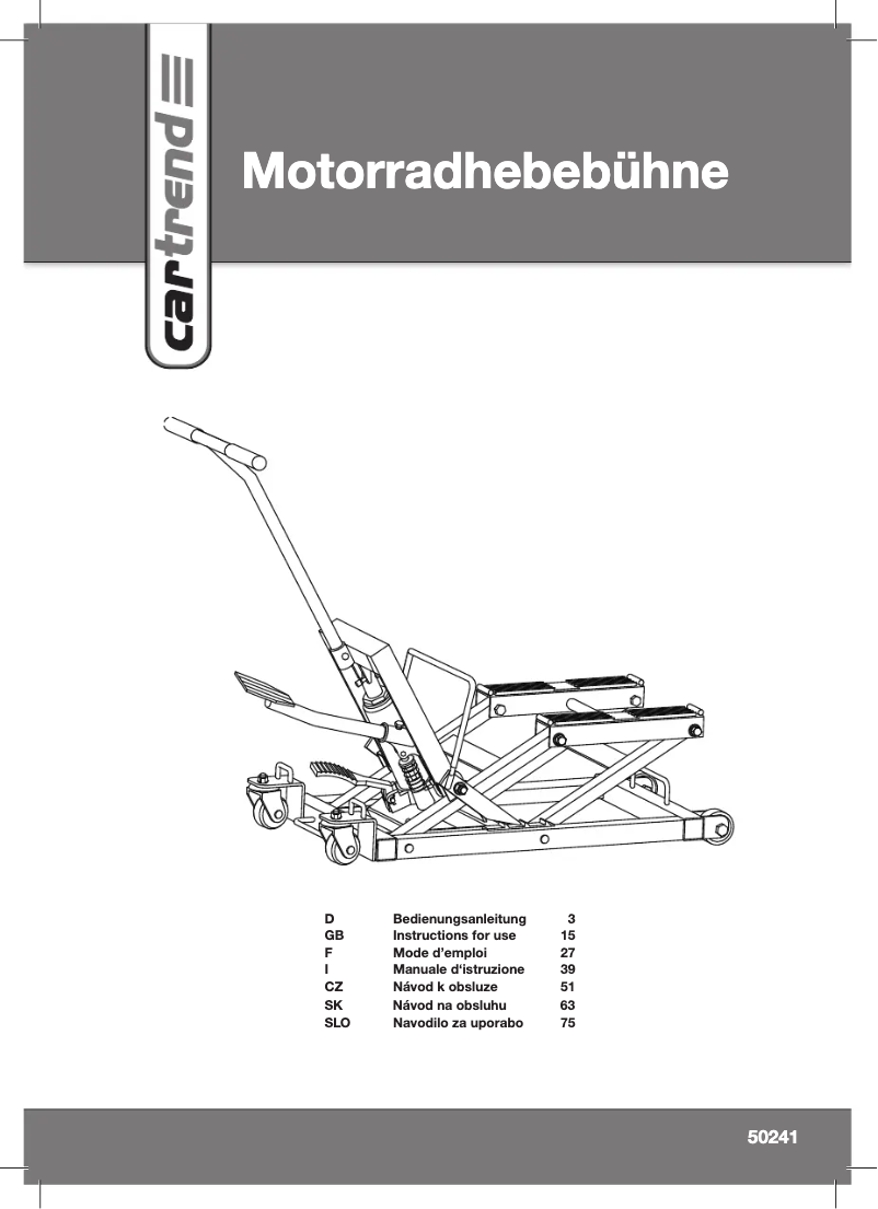 Imagen de la primera página del manual del dispositivo 50241