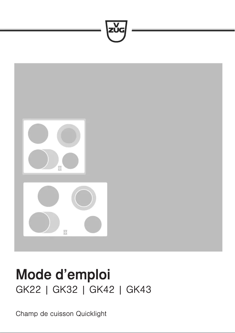 Página 1 del manual Manual de usuario V-Zug GK432U
