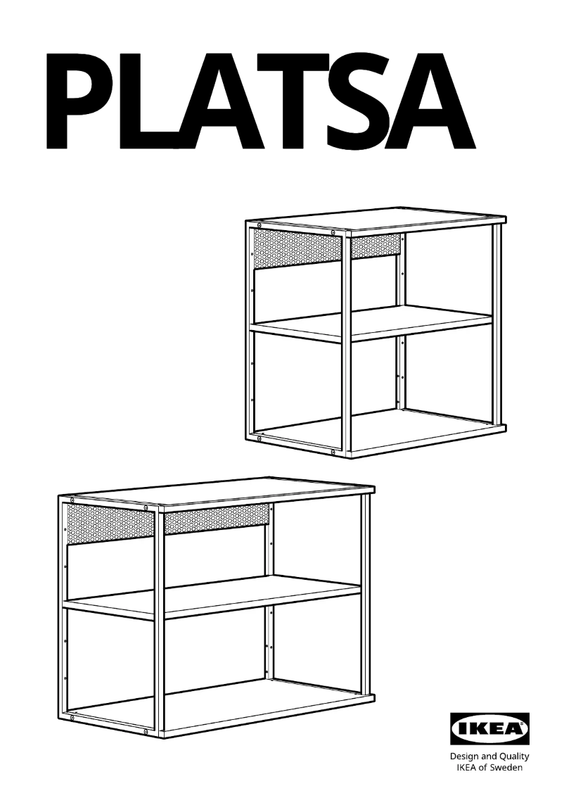 Página 1 del manual Manual de usuario Ikea PLATSA 605.662.22