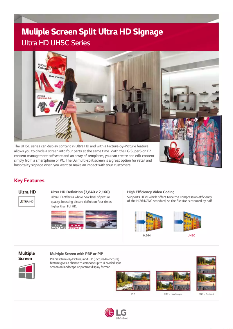 Imagen de la primera página del manual del dispositivo 75UH5C