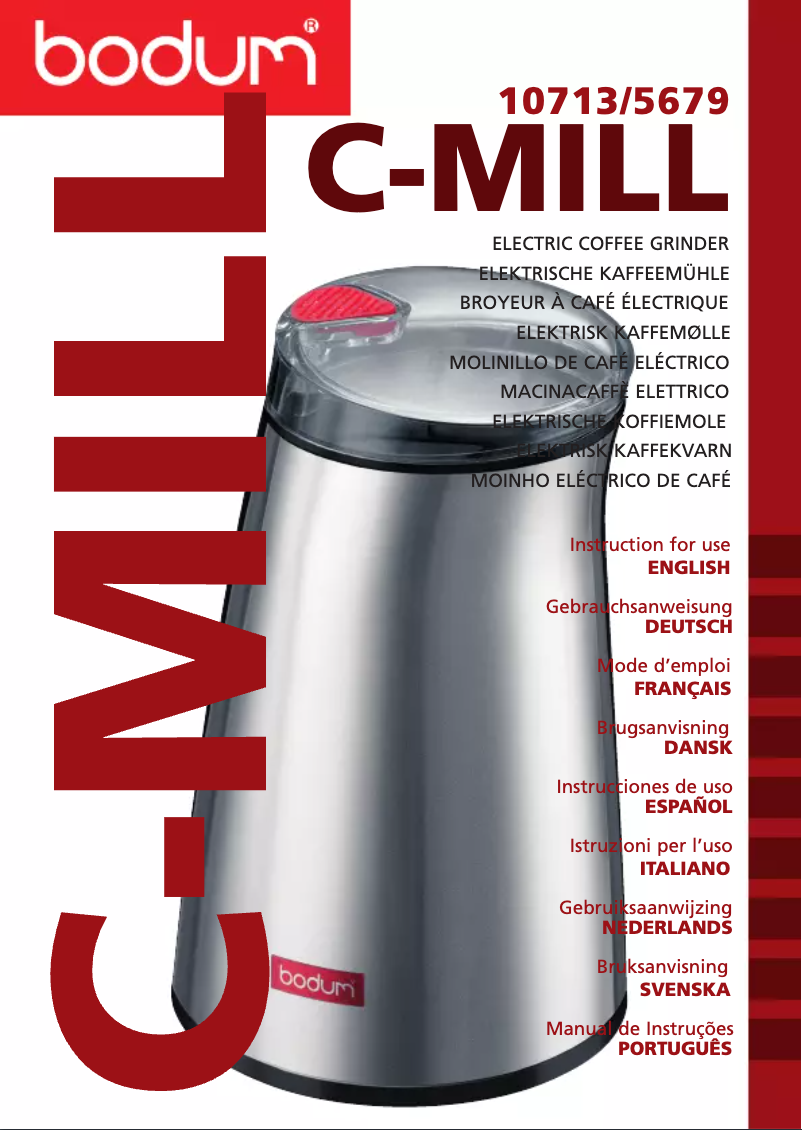 Página 1 del manual Manual de usuario Bodum C-mill 10713