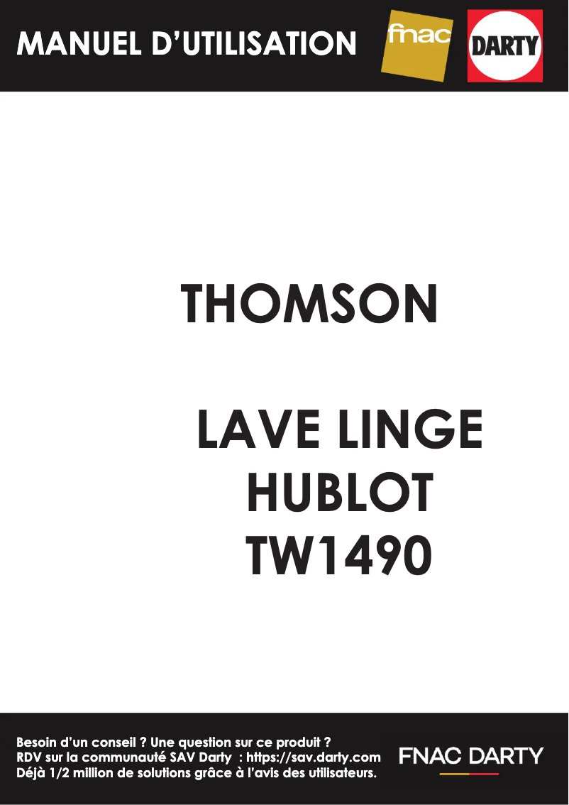 Página 1 del manual Manual de usuario Thomson TW1490