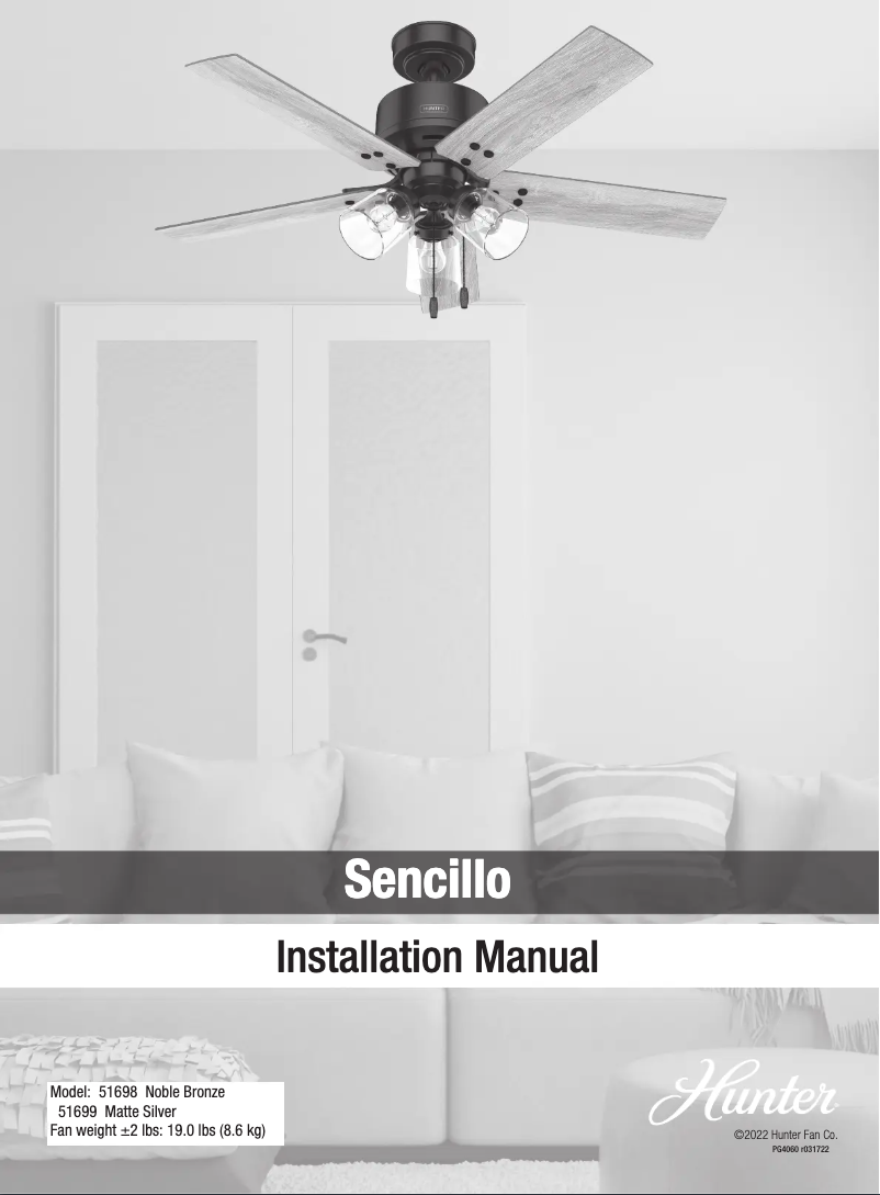 Página 1 del manual Manual de usuario Hunter Sencillo