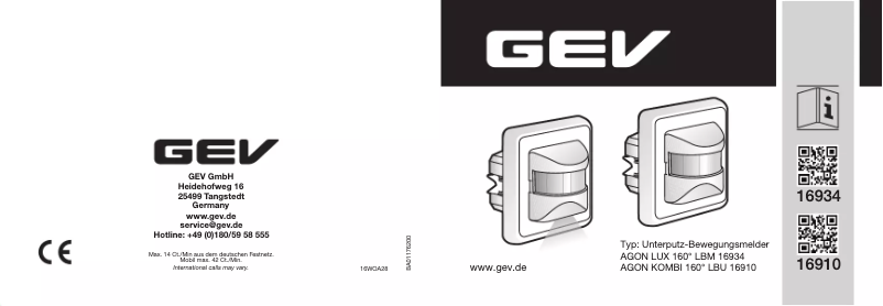 Página 1 del manual Manual de usuario GEV 16910