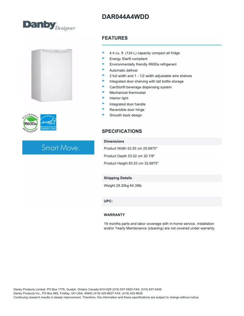 Imagen de la primera página del manual del dispositivo DAR044A4