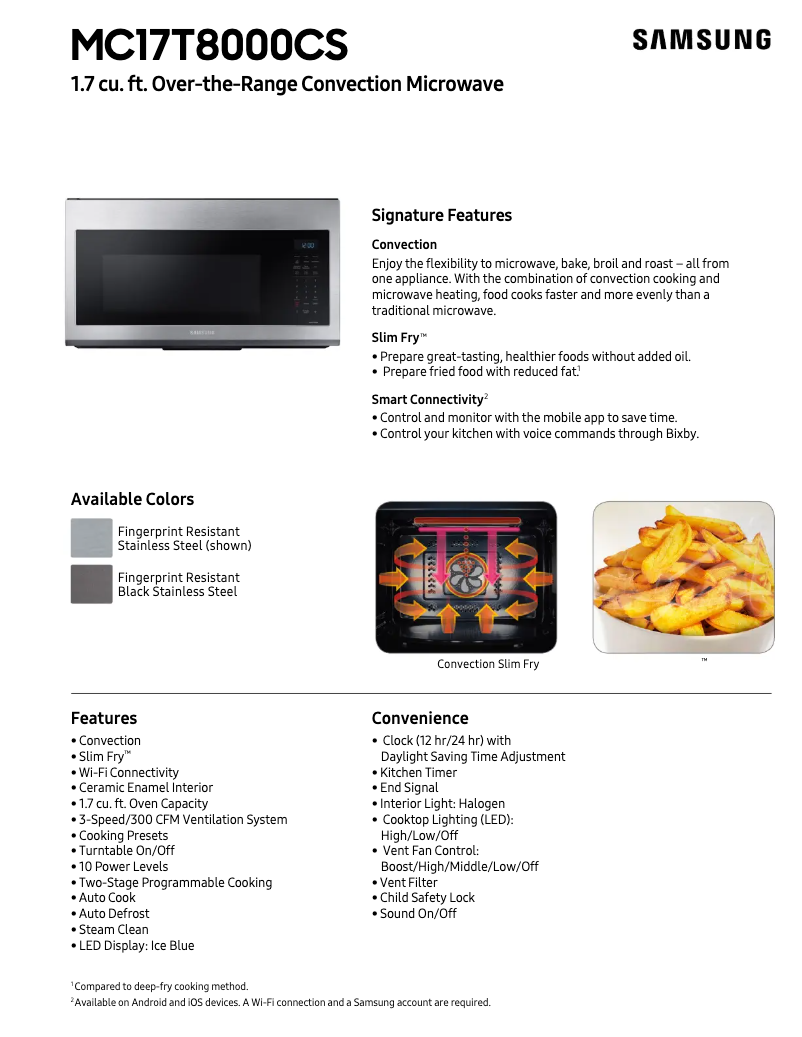 Imagen de la primera página del manual del dispositivo MC17J8000CS/AA