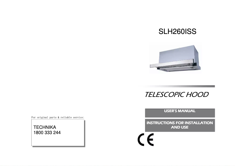 Imagen de la primera página del manual del dispositivo SLH260ISS