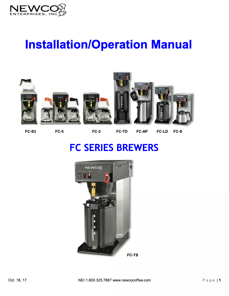 Página 1 del manual Manual de usuario Newco FC-AP