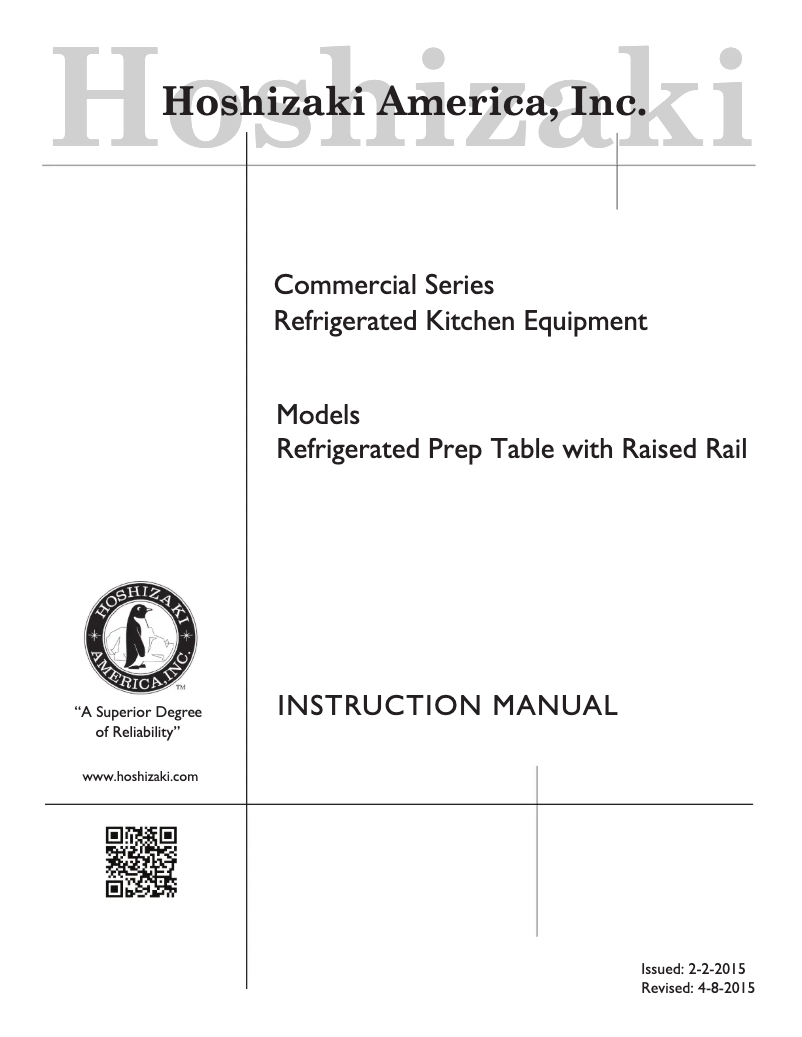Página 1 del manual Manual de uso y mantenimiento Hoshizaki CPT93-D6