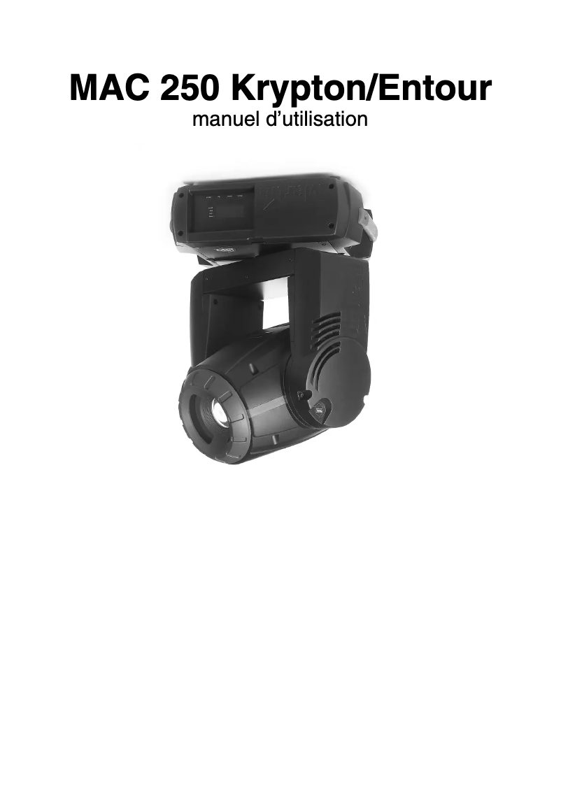 Imagen de la primera página del manual del dispositivo MAC 250 Entour