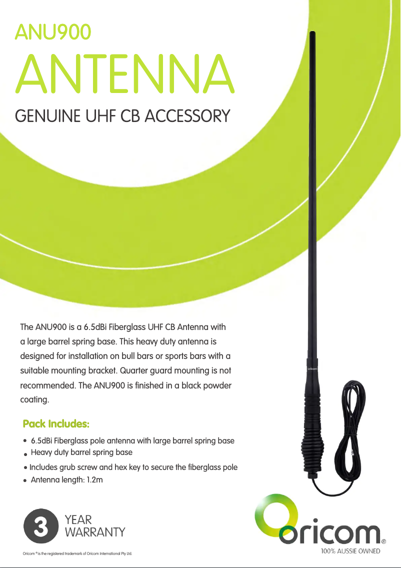 Página nº 1 - Manual de usuario Oricom ANU900