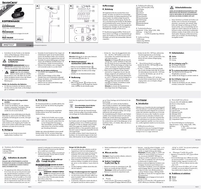 Imagen de la primera página del manual del dispositivo HG00722