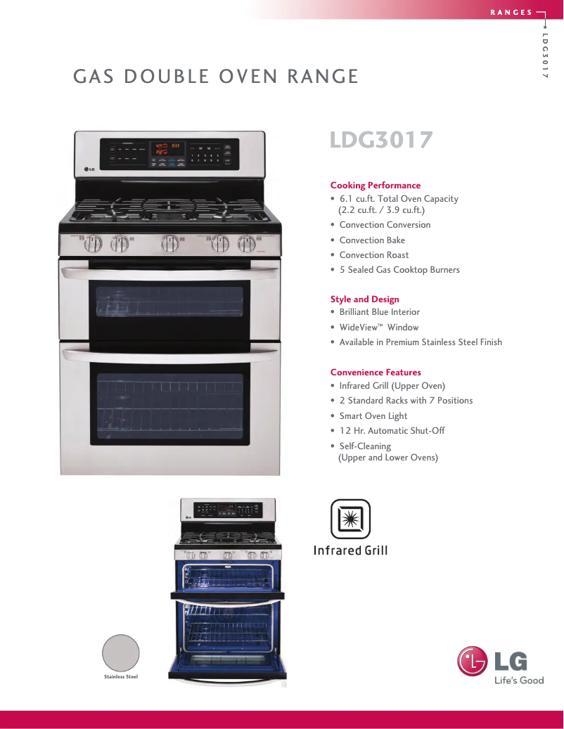 Página nº 1 - Ficha técnica LG LDG3017ST