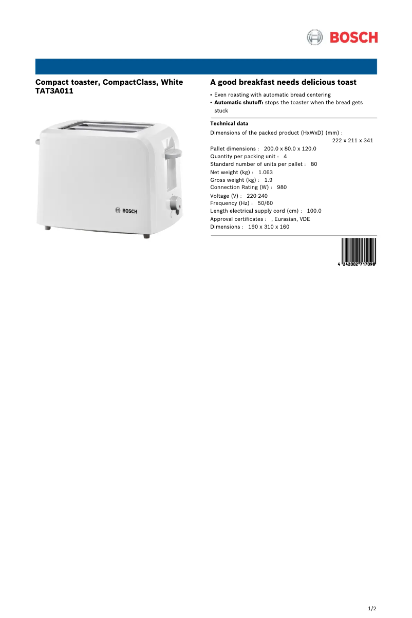 Imagen de la primera página del manual del dispositivo TAT3A011