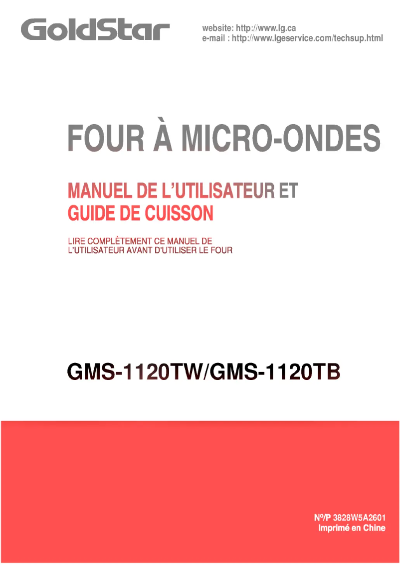 Página nº 1 - Manual de usuario LG GMS-1120TB