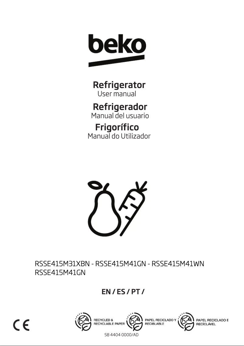 Imagen de la primera página del manual del dispositivo RSSE415M41GN